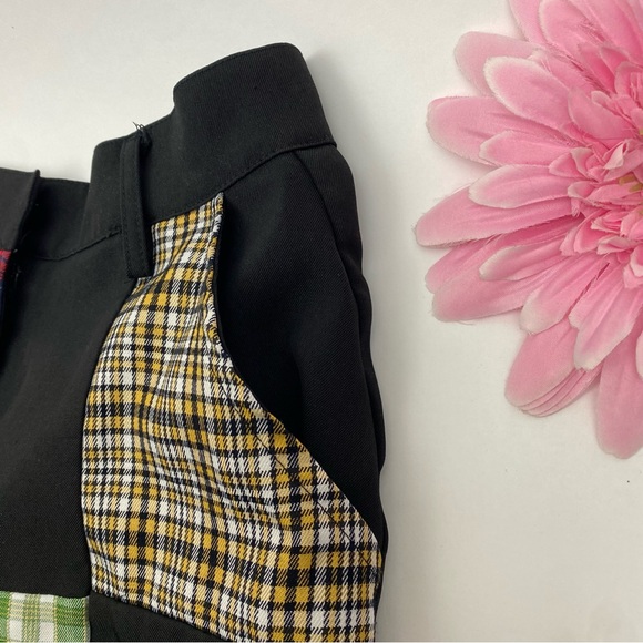 The Ragged Priest X Free People Error Plaid Patchwork Straight Leg Pants Trouser - Picture 12 of 16